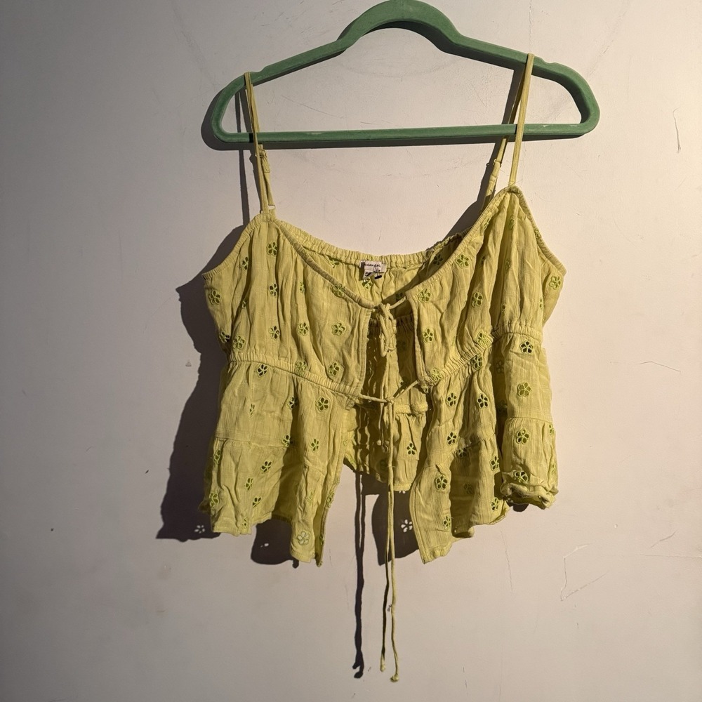 Y2K Baby Doll Fairy Cami Eyelet American Eagle XL Boho Festival Cottagecore